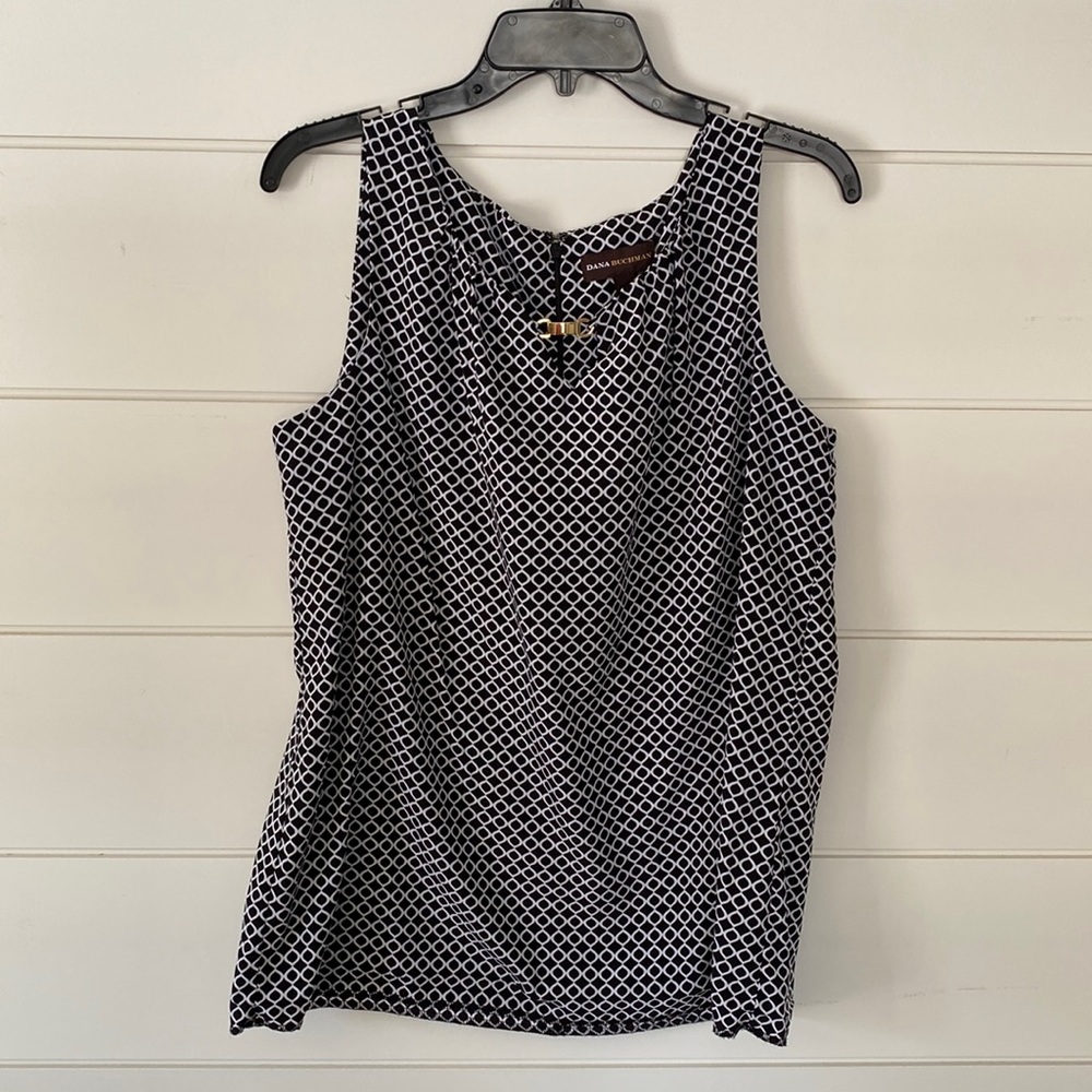 Dana Buchman Black/White Formal Tank Top